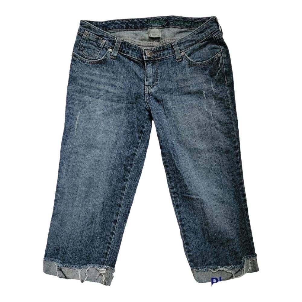 DECREE Juniors Distressed Denim Crop Jeans - Size 9